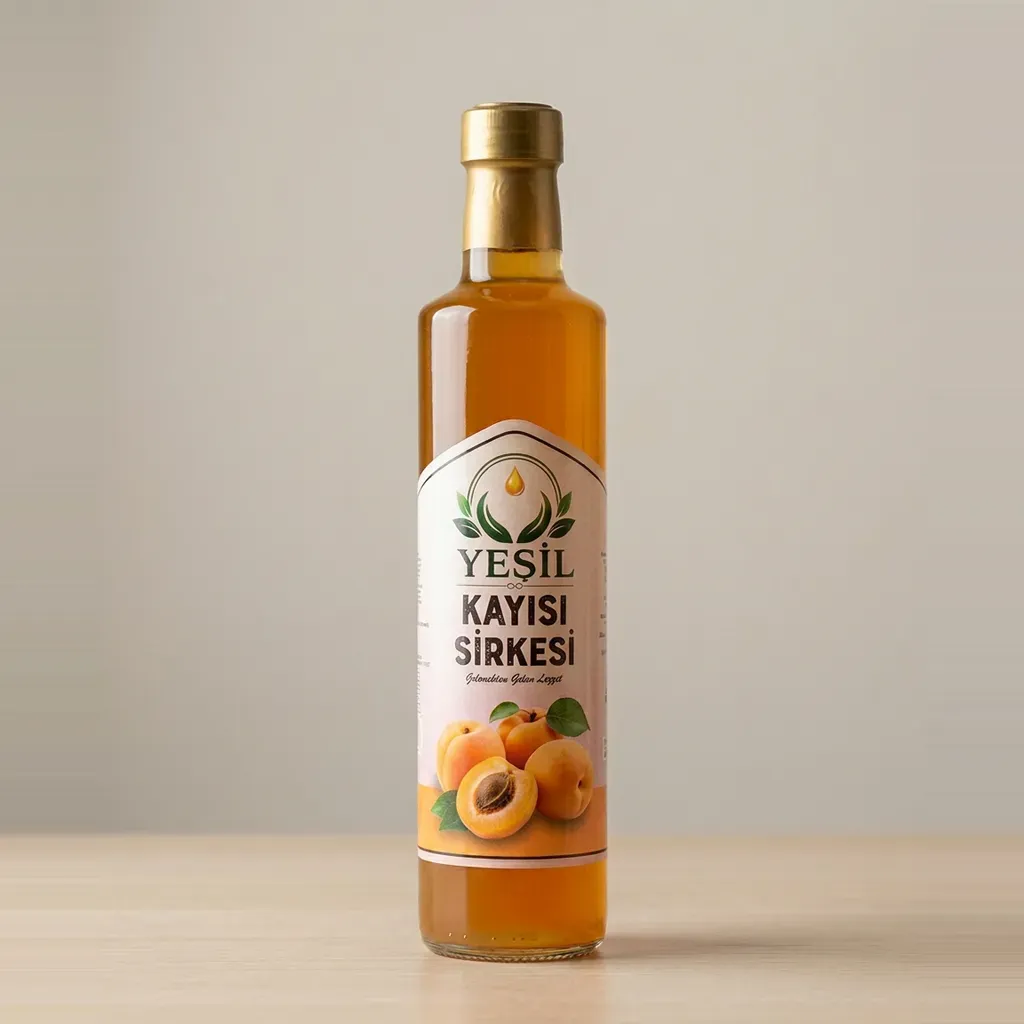 Kayısı Sirkesi — 500 ml Dorica cam şişe